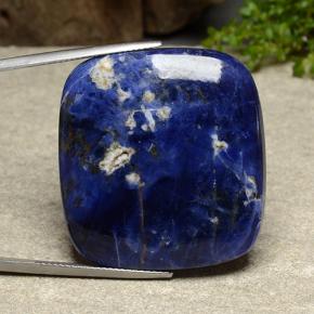 Sodalite bleue naturelle coupe coussin, 49,78 ct, opaque