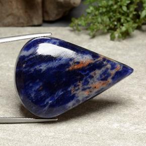 Sodalite bleue naturelle en forme de poire, 63,27 ct, opaque