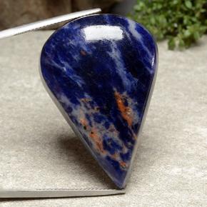 Sodalite bleue naturelle en forme de poire, 63,27 ct, opaque
