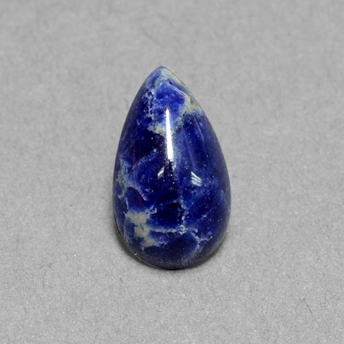 Sodalite bleue naturelle en forme de poire, 1,65 ct, opaque