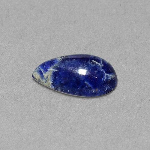 Sodalite bleue naturelle en forme de poire, 1,65 ct, opaque