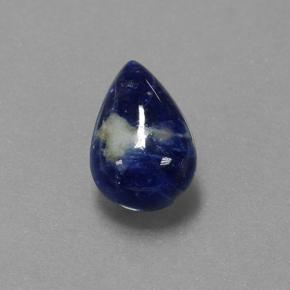 Sodalite multicolore naturelle en forme de poire, 1,21 ct, opaque