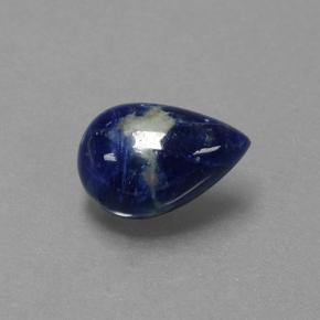 Sodalite multicolore naturelle en forme de poire, 1,21 ct, opaque