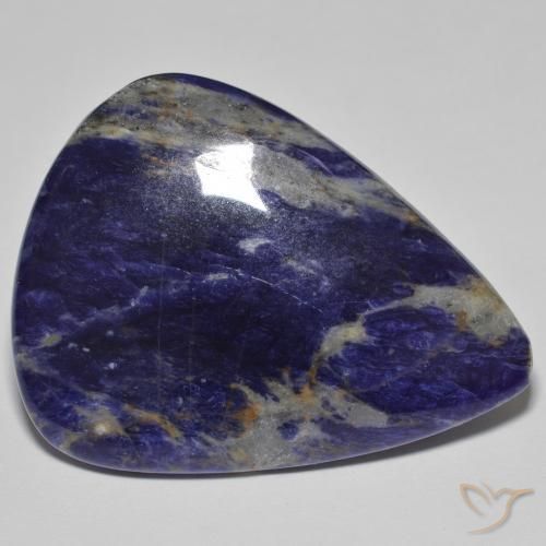Sodalite Bleu marine naturelle En forme de poire, 40.68 ct, Opaque