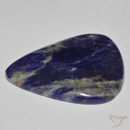 Sodalite Bleu marine naturelle En forme de poire, 40.68 ct, Opaque