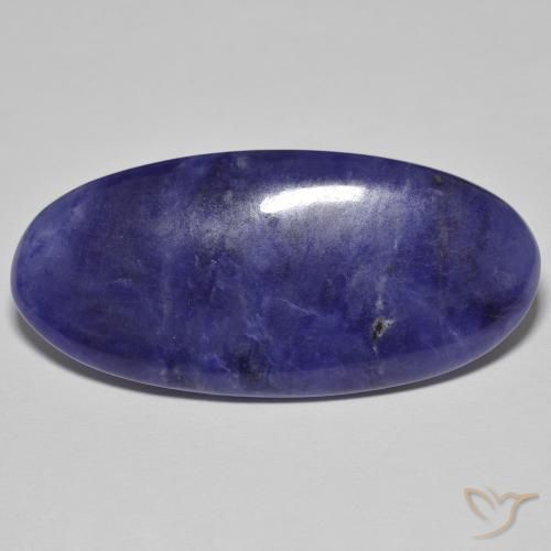 29.49ct Naturel Bleu foncé Sodalite, ovale, Opaque, Photo A