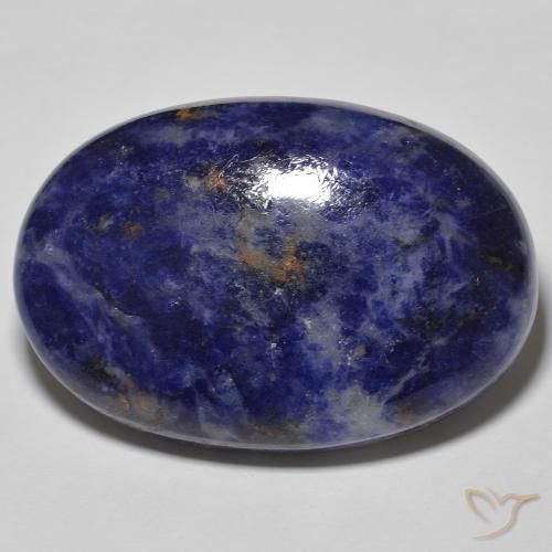 54.28ct Naturel Bleu foncé Sodalite, ovale, Opaque