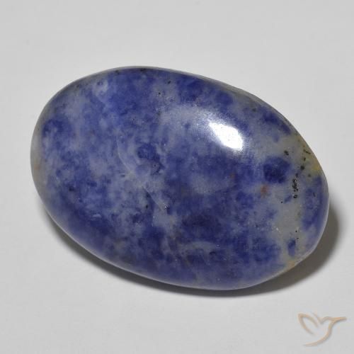 Sodalite Bleu grisâtre naturelle ovale, 29.83 ct, Opaque