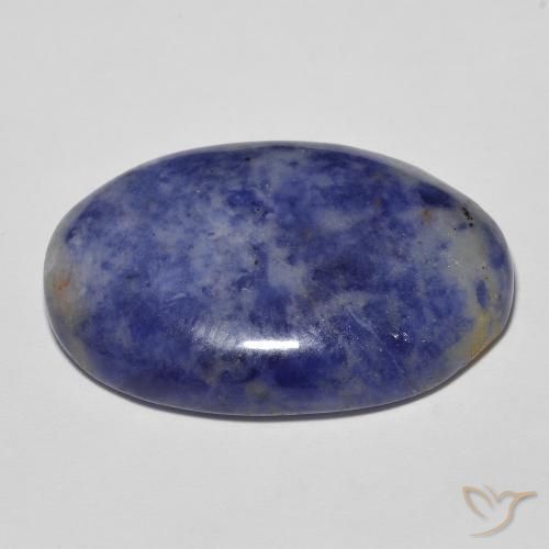 Sodalite Bleu grisâtre naturelle ovale, 29.83 ct, Opaque