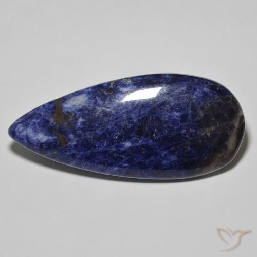 Sodalite Bleu foncé naturelle En forme de poire, 29.83 ct, Opaque