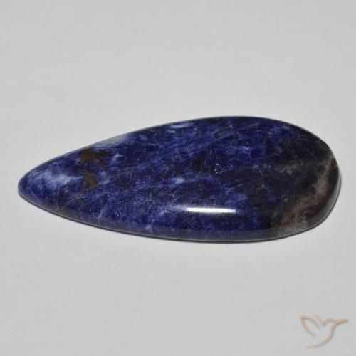 Sodalite Bleu foncé naturelle En forme de poire, 29.83 ct, Opaque