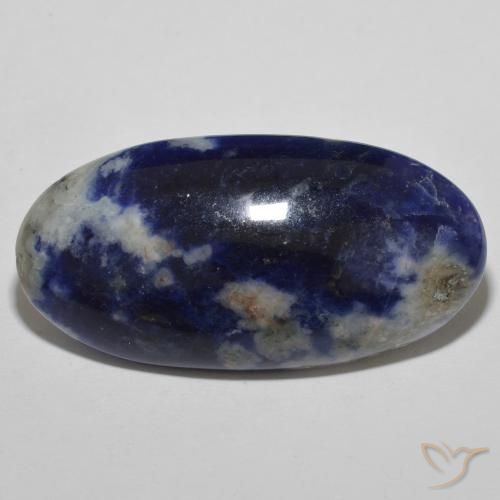 23.22ct Naturel Bleu marine Sodalite, ovale, Opaque, Photo A