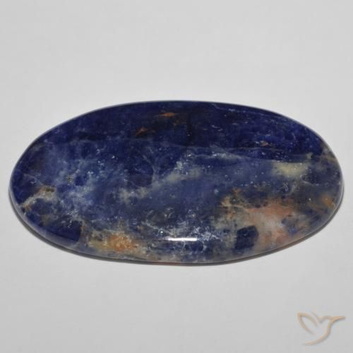 Sodalite Bleu foncé naturelle ovale, 52.14 ct, Opaque