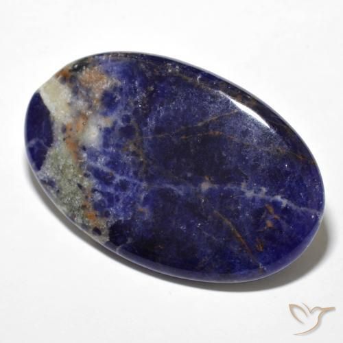Sodalite Bleu foncé naturelle ovale, 31.93 ct, Opaque