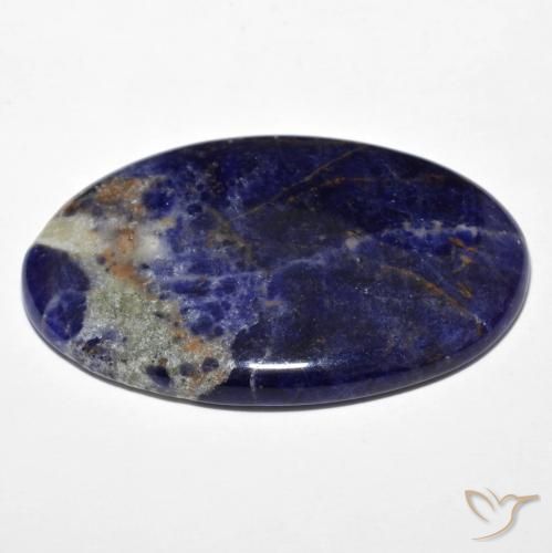 Sodalite Bleu foncé naturelle ovale, 31.93 ct, Opaque