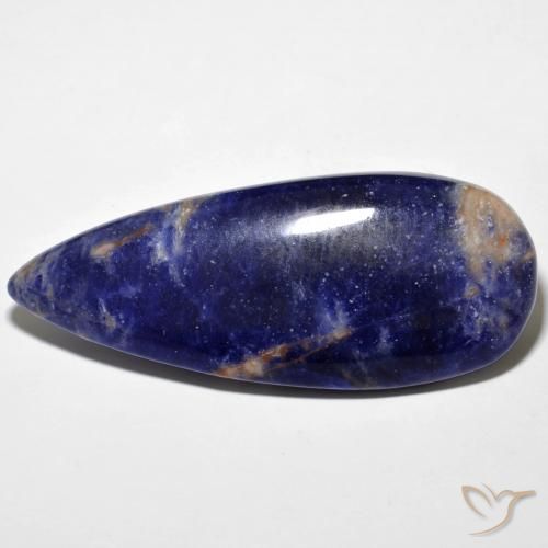 38.80ct Naturel Bleu marine Sodalite, En forme de poire, Opaque