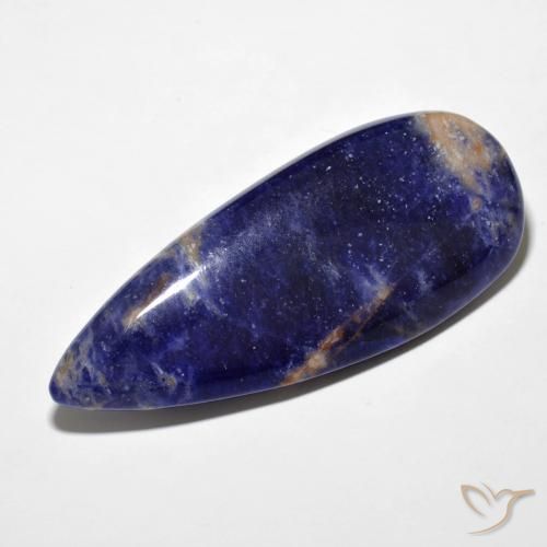 Sodalite Bleu marine naturelle En forme de poire, 38.80 ct, Opaque