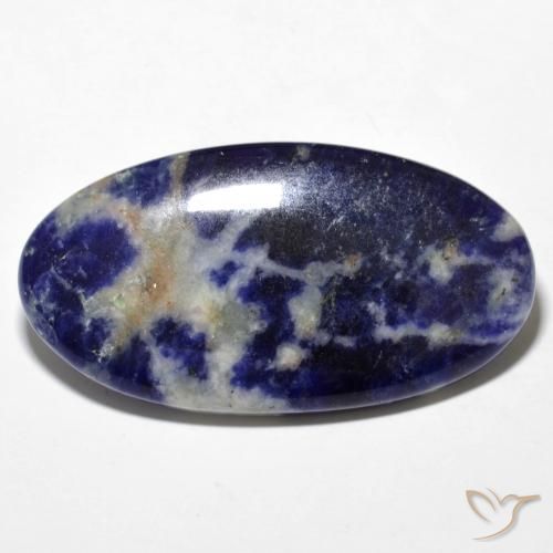 Sodalite Bleu foncé naturelle Coupe ovale, 20.65 ct, Opaque