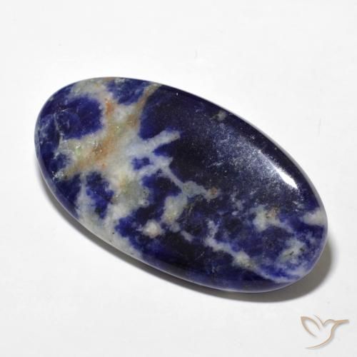 Sodalite Bleu foncé naturelle Coupe ovale, 20.65 ct, Opaque