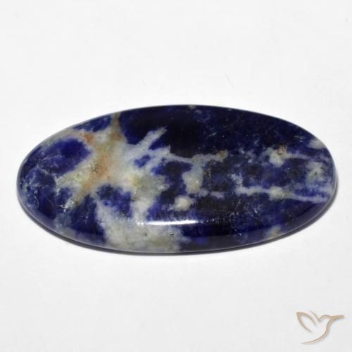 Sodalite Bleu foncé naturelle Coupe ovale, 20.65 ct, Opaque