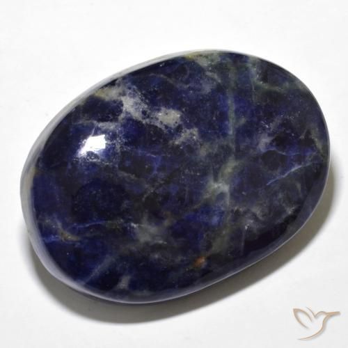 Sodalite Bleu marine naturelle ovale, 44.30 ct, Opaque