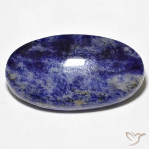 34.08ct Naturel Bleu marine Sodalite, ovale, Opaque