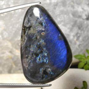 Spectrolite multicolore naturelle forme fantaisie, 24,80 ct, opaque