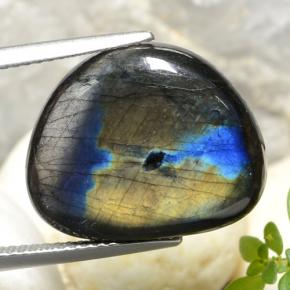 Spectrolite multicolore naturelle forme fantaisie, 9,04 ct, opaque