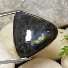 Spectrolite Multicolore naturelle Trillion, 21.80 ct, Opaque