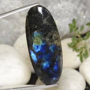 Spectrolite multicolore naturelle coupe ovale, 15,38 ct, opaque