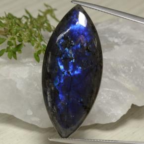 Spectrolite multicolore naturelle marquise, 24,60 ct, opaque