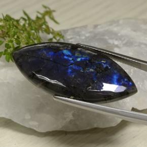 Spectrolite multicolore naturelle marquise, 24,60 ct, opaque