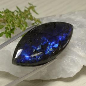 Spectrolite multicolore naturelle marquise, 24,60 ct, opaque