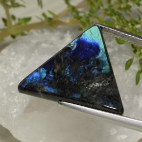 Spectrolite Multicolore naturelle Trillion, 11.68 ct, Opaque