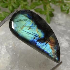 Spectrolite multicolore naturelle forme fantaisie, 6,01 ct, opaque