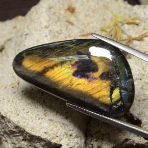 Spectrolite multicolore naturelle forme fantaisie, 27,88 ct, opaque