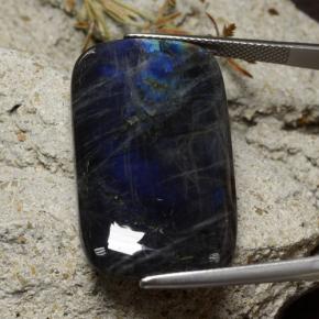 Spectrolite Multicolore naturelle Coupe coussin, 24.96 ct, Opaque