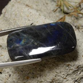 Spectrolite Multicolore naturelle Coupe coussin, 24.96 ct, Opaque