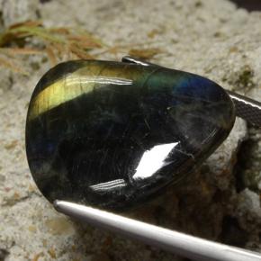 Spectrolite multicolore naturelle forme fantaisie, 19,11 ct, opaque