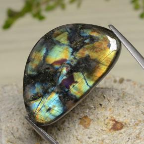 Spectrolite Multicolore naturelle Forme fantaisie, 15.02 ct, Opaque