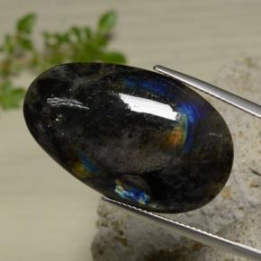 Spectrolite multicolore naturelle forme fantaisie, 23,02 ct, opaque