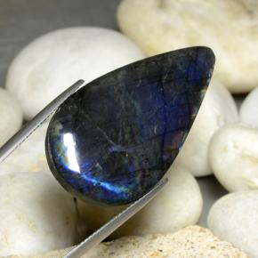 Spectrolite Multicolore naturelle En forme de poire, 22.92 ct, Opaque