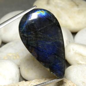 Spectrolite Multicolore naturelle En forme de poire, 22.92 ct, Opaque