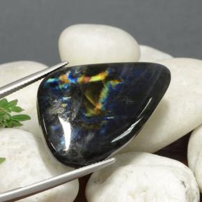 Spectrolite multicolore naturelle forme fantaisie, 27,00 ct, opaque