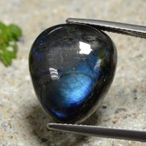 Spectrolite Multicolore naturelle En forme de poire, 11.36 ct, Opaque