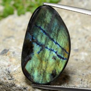 Spectrolite multicolore naturelle forme fantaisie, 14,77 ct, opaque
