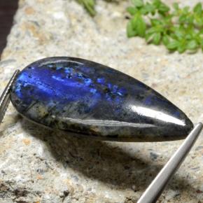 Spectrolite Multicolore naturelle En forme de poire, 20.21 ct, Opaque