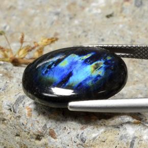 Spectrolite Multicolore naturelle Coupe ovale, 10.68 ct, Opaque