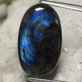 Spectrolite multicolore naturelle coupe ovale, 3,27 ct, opaque
