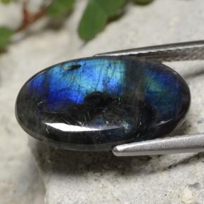 Spectrolite multicolore naturelle coupe ovale, 3,27 ct, opaque